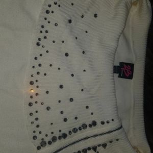 Bebe off shoulder cream sweater